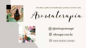Cartão de Visita Aromaterapia Elegante para Editar Online