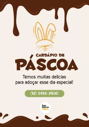 Story de Páscoa Cardápio de Chocolate para Editar Online