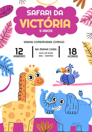 Safari Birthday Invitation – Static – Jotta