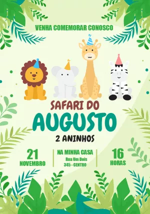 Safari Birthday Invitation – Static – Jotta