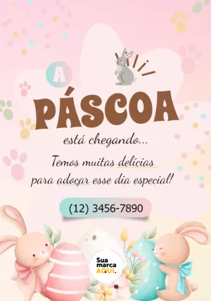 Story de Páscoa com Coelhinhos Fofos para Editar Online