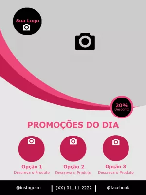 Post de Promoções do Dia com Foto para Editar Online