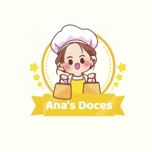 Logo Doceria com Mascote Menina para Editar Online