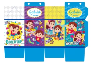 Caixa Milk Maria Clara e JP Editável Online para Festa Infantil