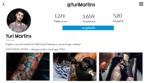 Cartão de Visita Instagram para Tatuador para Editar Online