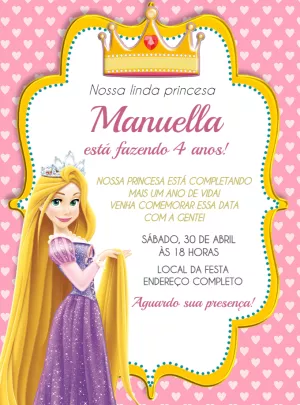 Invitación de cumpleaños Princesas – Estático – Jonathan Fiuza