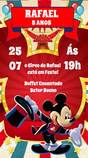 Mickey Mouse Birthday Invitation – Static – Heliene Designer