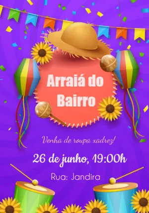 Invitación de Festa Junina – Estático – Cindy