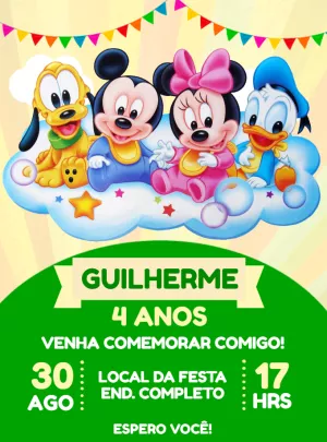Mickey Mouse Birthday Invitation – Static – Renata Designer