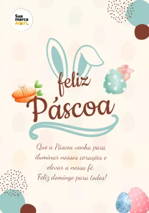 Arte de Páscoa Ilustrada para Editar e Compartilhar Online