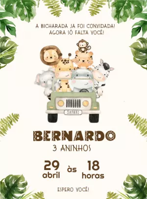 Safari Birthday Invitation – Static – Decore Arte