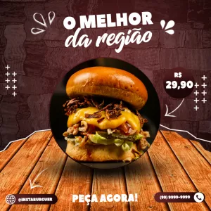Post Editável para Hamburgueria: Crie seu Anúncio Online