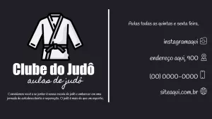 Cartão de Visita para Aulas de Judô Editável Online