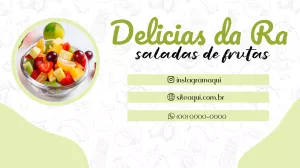 Cartão de Visita Salada de Frutas para Editar Online