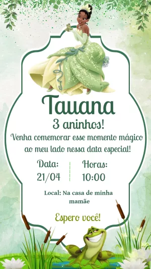 Invito di compleanno Principesse – Statico – Laiane