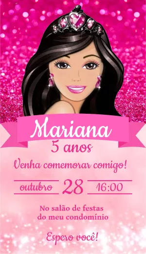 Invito di compleanno Principesse – Statico – Mariana de Paula Correa da Silva