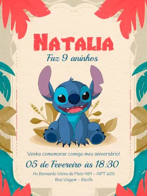 Stitch Birthday Invitation – Static – Augusto Renan