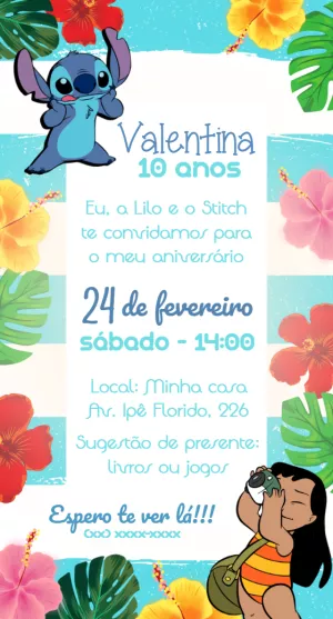 Stitch Birthday Invitation – Static – ig: @illustragio