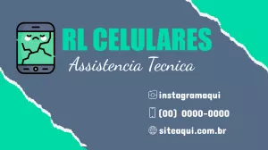 Cartão de Visita Assistência Técnica de Celular para Editar