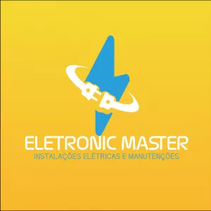 Logo Eletricista Profissional para Editar Online
