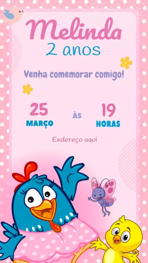 Galinha Pintadinha生日邀请函 – 静态 – MR Produções
