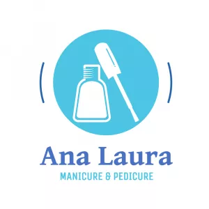Logo Manicure e Pedicure com Esmalte para Editar Online