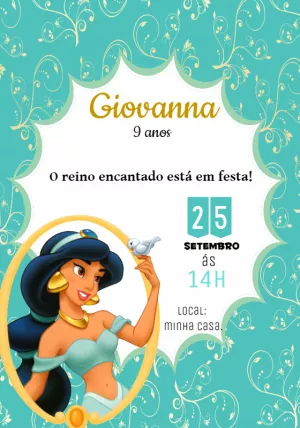 Invitación de cumpleaños Princesas – Estático – JANIS