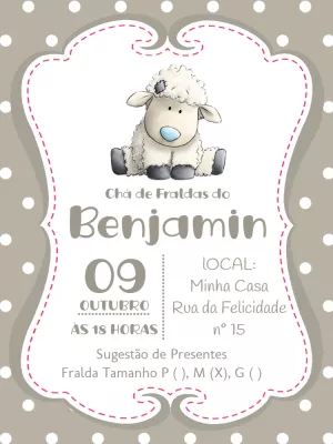 Invito baby shower – Statico – Pedro Henrique