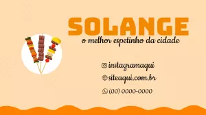 Cartão de Visita para Espetinho Editável Online