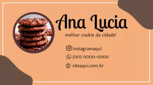 Cartão de Visita Cookies e Doces Editável Online