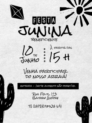 Invitación de Festa Junina – Estático – Yumi