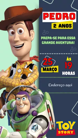 Invitation d'anniversaire Toy Story – Statique – MR Produções