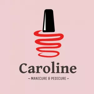 Logo Manicure e Pedicure com Esmalte para Editar Online