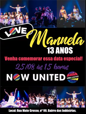 Convite de Aniversário Now United com Foto para Editar Online