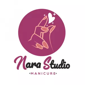 Logo Manicure com Mão e Coração para Editar Online
