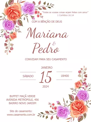 婚礼邀请函 – 静态 – Déborah Olimpio Garcia