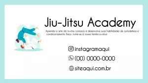 Cartão de Visita Jiu-Jitsu Academia para Editar Online