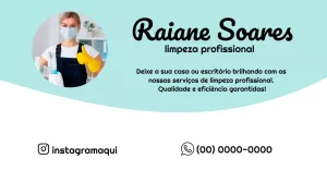 Cartão de Visita Limpeza Profissional para Editar Online