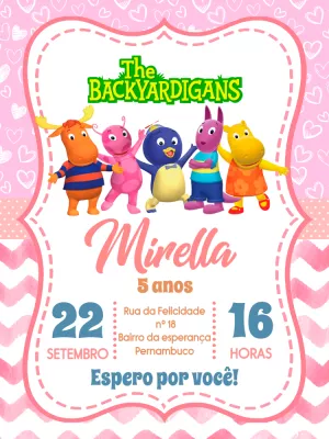 Convite de Aniversário Backyardigans para Editar Online