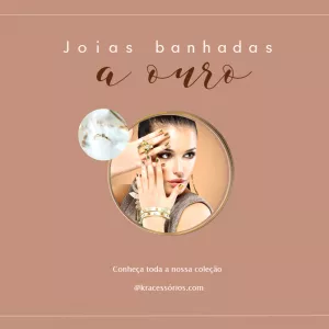 Post Editável de Joias Banhadas a Ouro para Divulgar