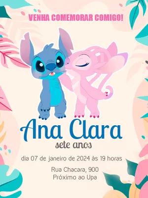 Invitación de cumpleaños Stitch – Estático – Breezy