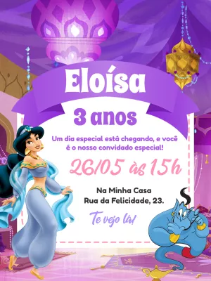 Invitación de cumpleaños Princesas – Estático – Pedro Henrique