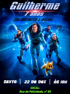 Invitation d'anniversaire Toy Story – Statique – Pedro Henrique