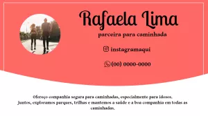 Cartão de Visita Companhia para Caminhada Editável Online