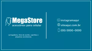 Cartão de Visita para Loja de Acessórios de Celular Editável