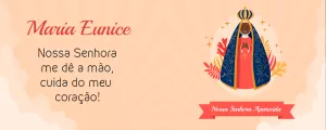 Arte para Caneca Nossa Senhora Aparecida com Nome para Editar