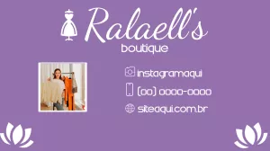 Cartão de Visita para Boutique de Roupas para Editar Online