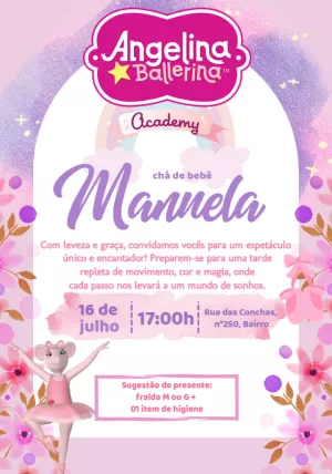 Invito baby shower – Statico – Beatriz Lopes dos Anjos