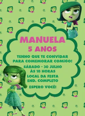Convite Aniversário Divertidamente Nojinho para Editar Online