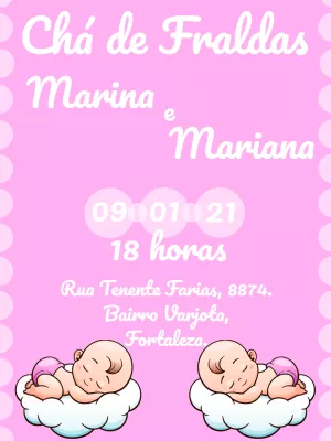 Invito baby shower – Statico – Déborah Olimpio Garcia